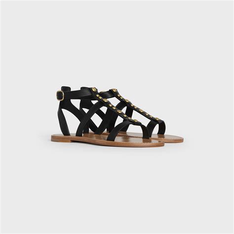 celine black flat sandals.